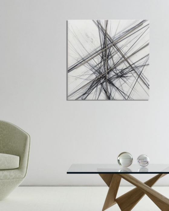 Tablou abstract elemente 3D linii - CreativDeco.ro [5]