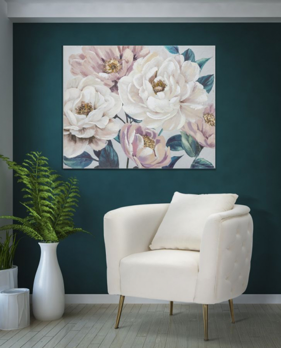 Tablou Flori Roz Alb - Eleganta Calm CreativDeco [6]