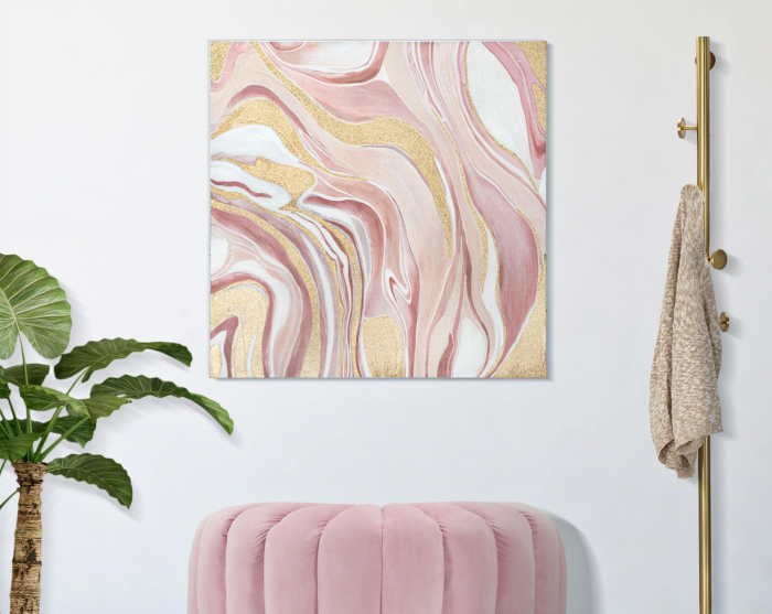 Tablou Pinkly, canvas/lemn pin, multicolor [2]