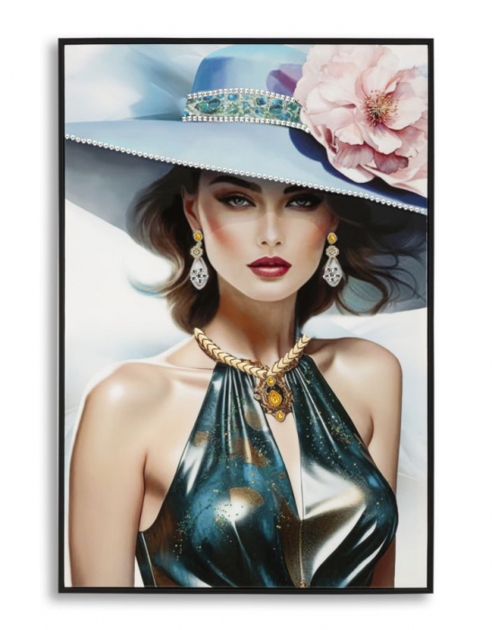 Tablou chip cu bandă aurie 52x102 cm – expresie artistică modernă cu impact vizual [1]