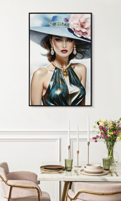Tablou chip cu bandă aurie 52x102 cm – expresie artistică modernă cu impact vizual [6]