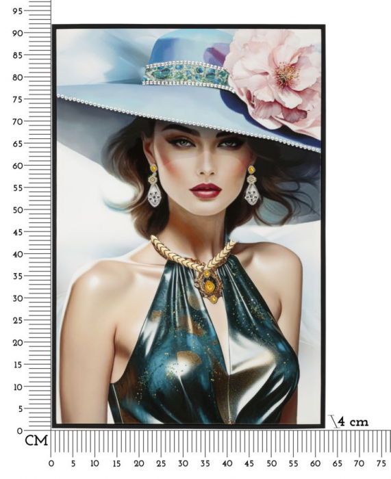 Tablou chip cu bandă aurie 52x102 cm – expresie artistică modernă cu impact vizual [7]