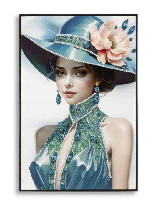 Tablou fashion elegant 62x92 cm – portret cu detalii couture și accente glam [1]