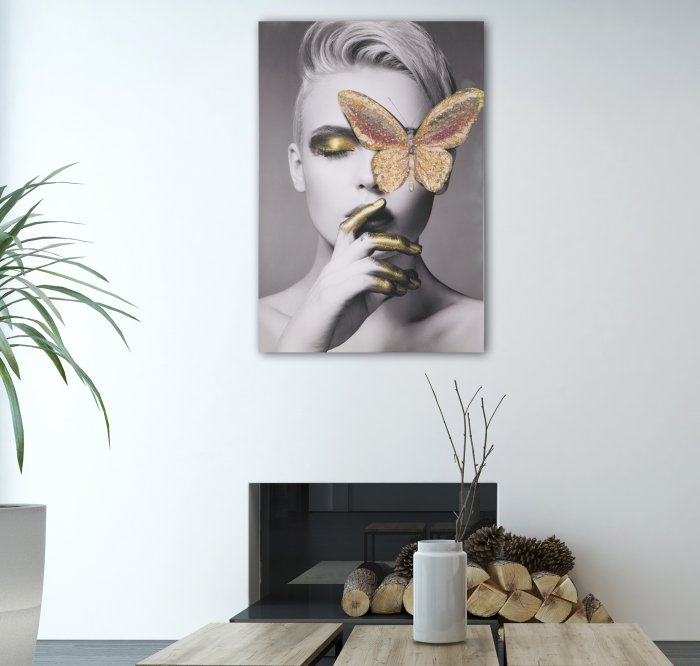 Tablou print cu aplicatii Butterfly, canvas [2]