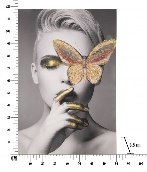 Tablou print cu aplicatii Butterfly, canvas [10]