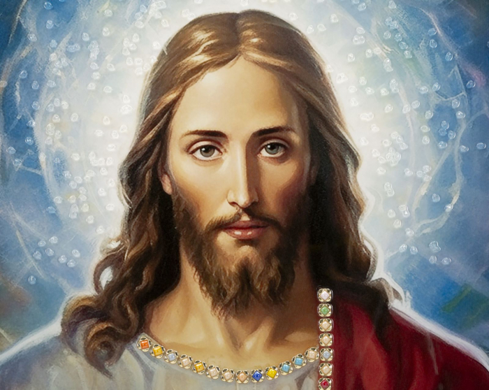 Tablou religios Iisus Inima Sacră 72x102 cm – simbol decorativ spiritual cu detalii clasice [2]