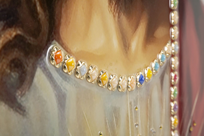 Tablou religios Iisus Inima Sacră 72x102 cm – simbol decorativ spiritual cu detalii clasice [4]