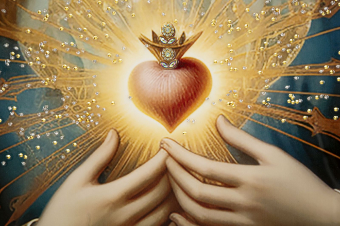 Tablou religios Inima Imaculată 72x102 cm – artă spirituală pentru spații tradiționale [3]