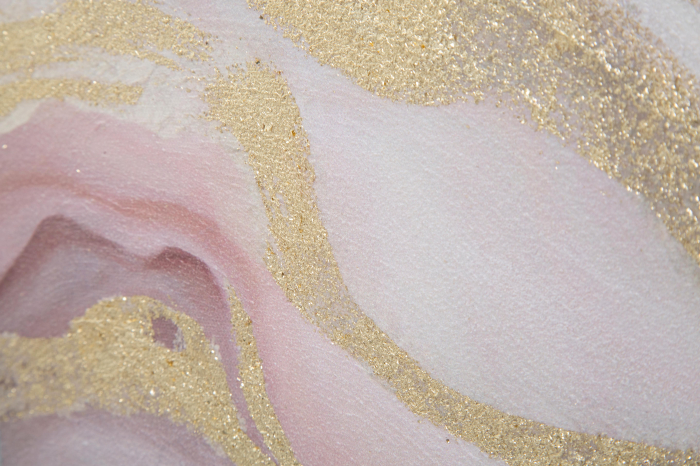 Tablou Sofly, canvas/lemn pin, roz/auriu [5]