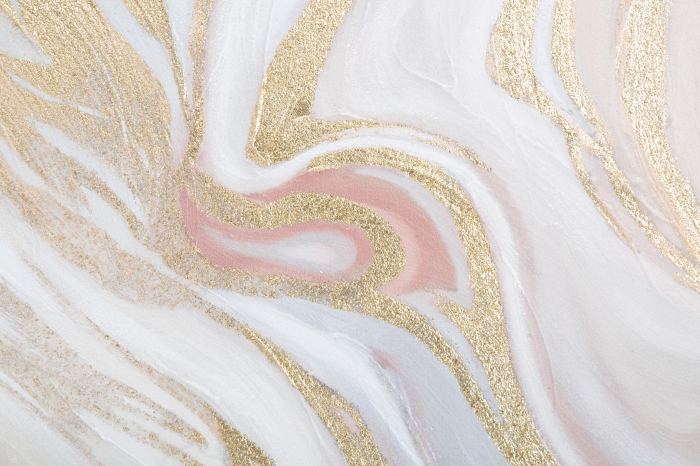 Tablou Sofly, canvas/lemn pin, roz/auriu [3]