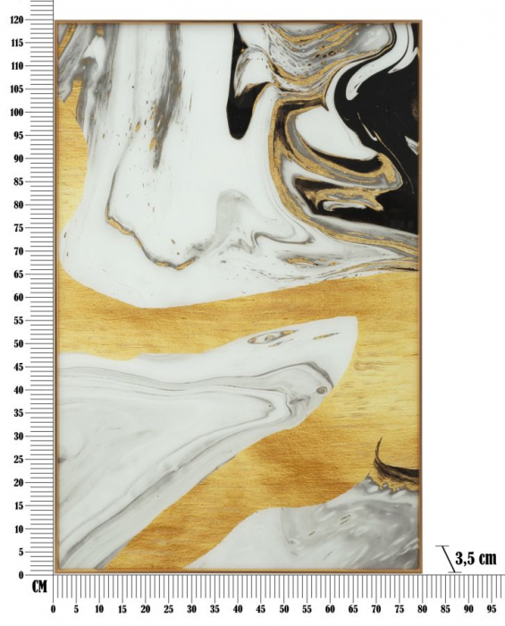 Tablou Sticla Abstract Impact CreativDeco - Design Modern si Rama Aurie [7]