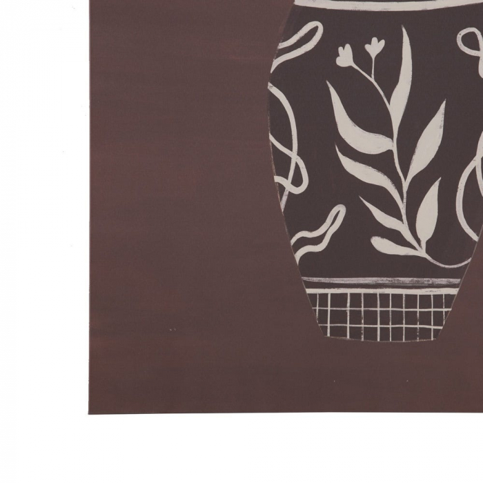 Tablou vază florală pe fundal maro – stil boho natural vertical 80x120 cm [2]