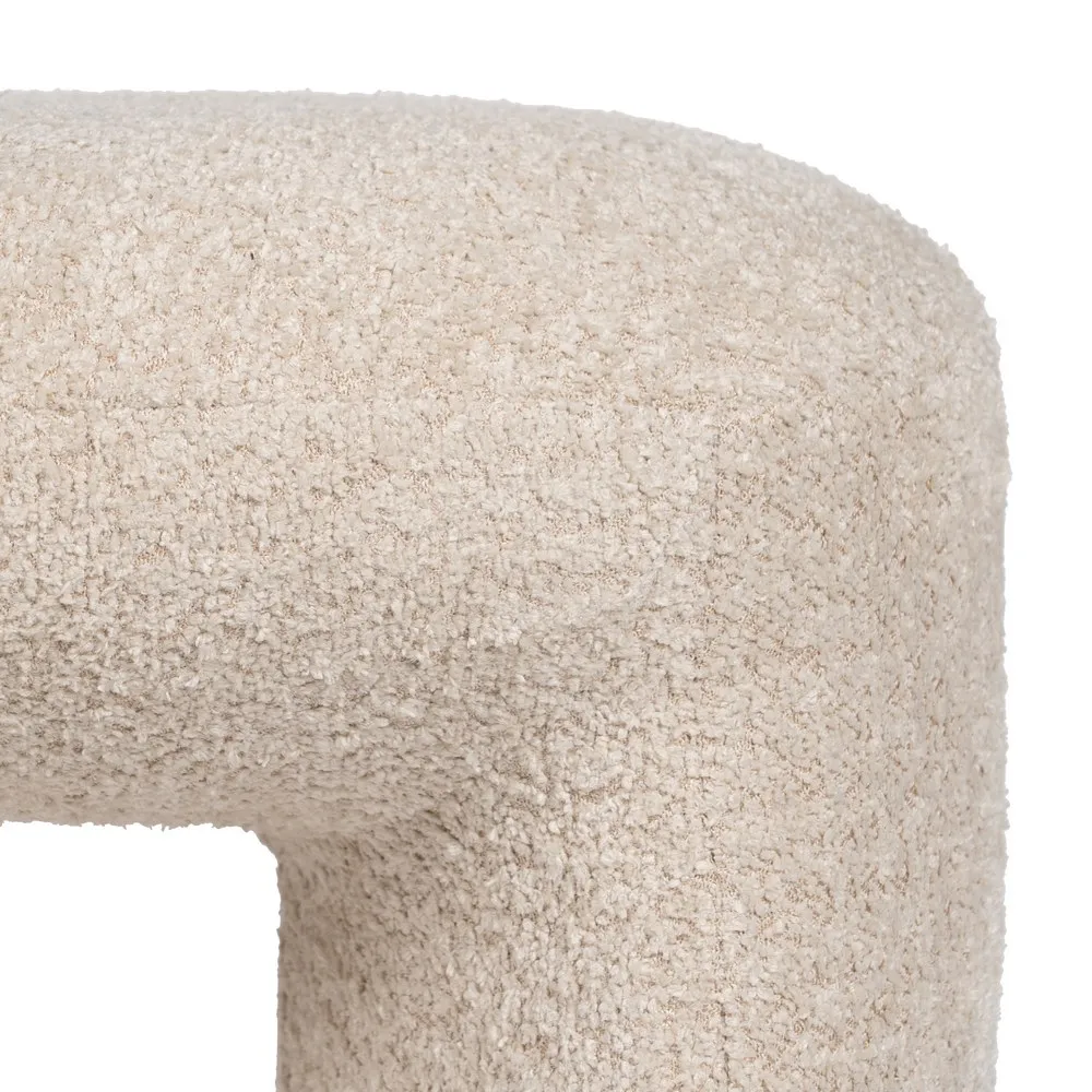 Taburete Rotunde alb - Stofă Tip Bucle | Creativdeco.ro [6]