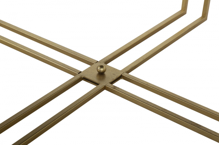 Taburet Rosu Bordeaux XXL, catifea metal auriu - creativdeco.ro [6]
