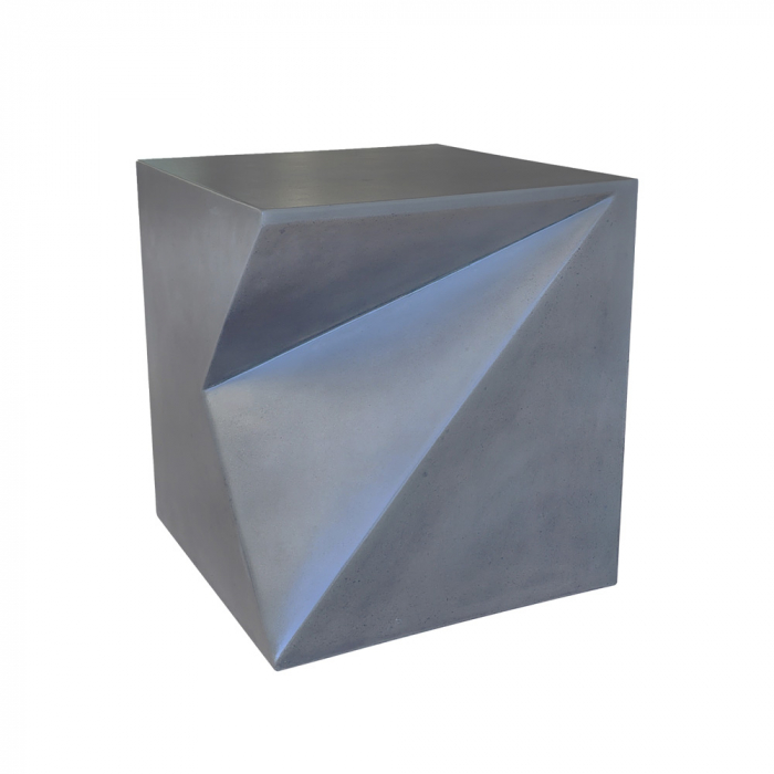 Taburet ciment Art cu design geometric sculptural [1]