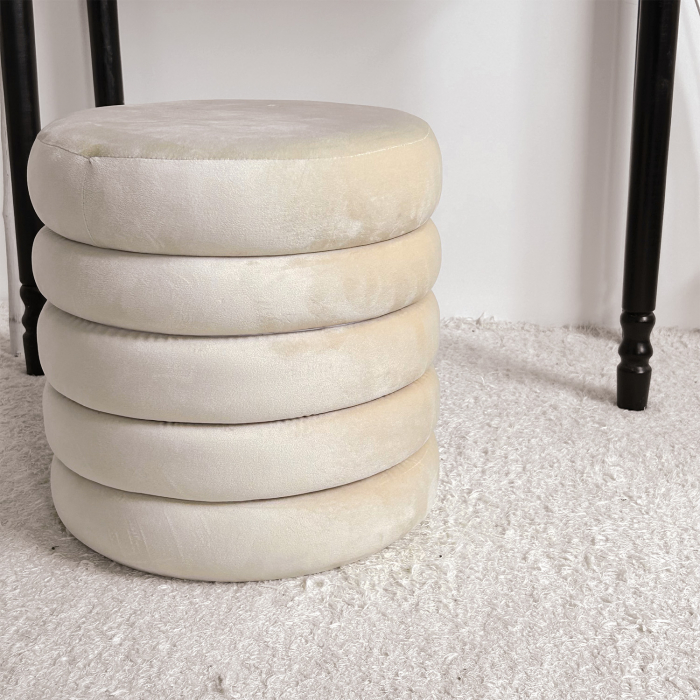 Taburet crem cu Depozitare Modern|Tabureti Design Premium [2]