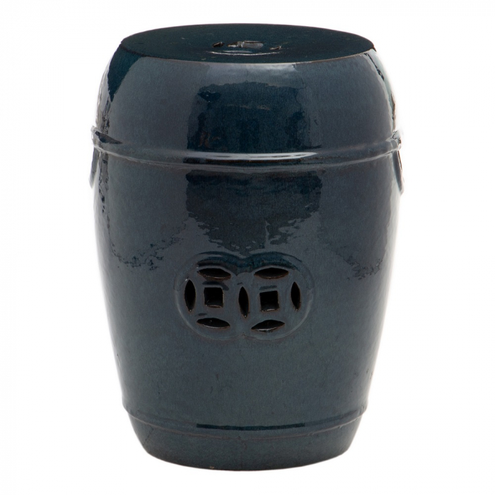 Taburet ceramic albastru decor multifunctional [1]