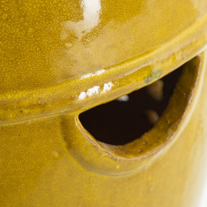 Taburet ceramic galben decor terasa [6]