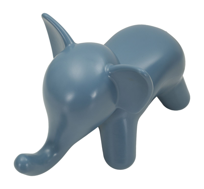 Taburet decorativ elefant plastic albastru 86x46x56 cm [4]