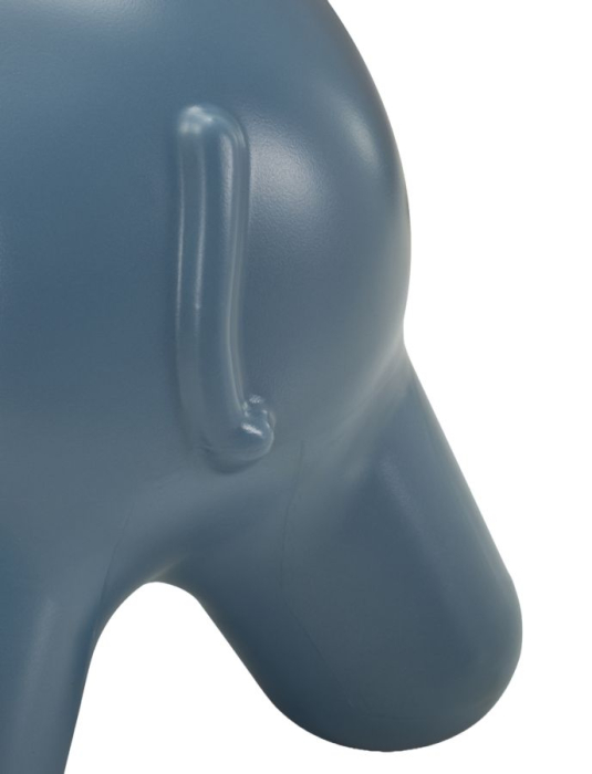 Taburet decorativ elefant plastic albastru 86x46x56 cm [6]