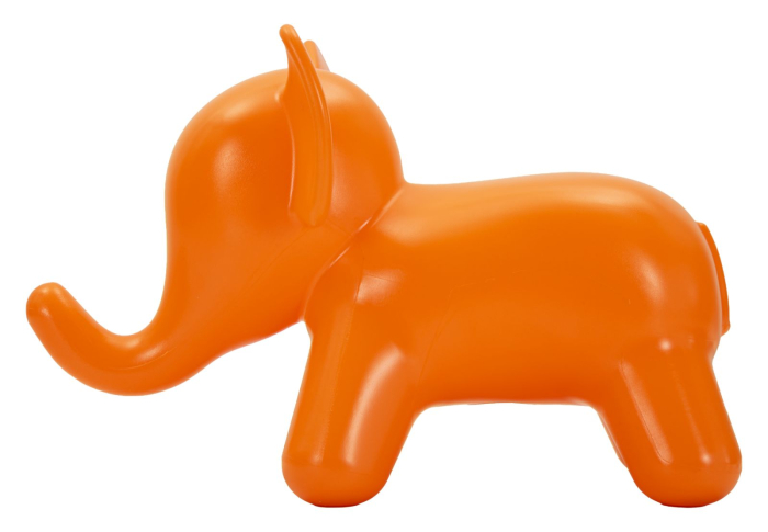 Taburet decorativ elefant plastic portocaliu 86x46x56 cm [3]