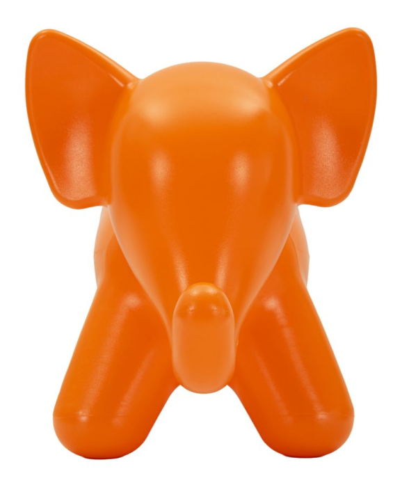 Taburet decorativ elefant plastic portocaliu 86x46x56 cm [2]
