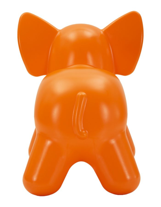 Taburet decorativ elefant plastic portocaliu 86x46x56 cm [7]