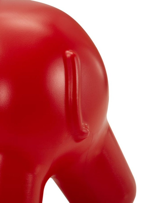Taburet decorativ elefant plastic rosu 86x46x56 cm [6]