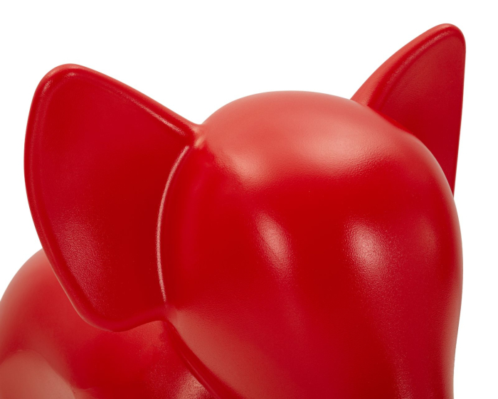 Taburet decorativ elefant plastic rosu 86x46x56 cm [5]