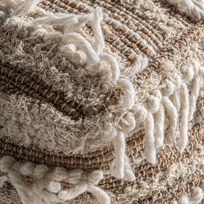 Taburet boho iuta lana maro|Taburete confortabile [3]