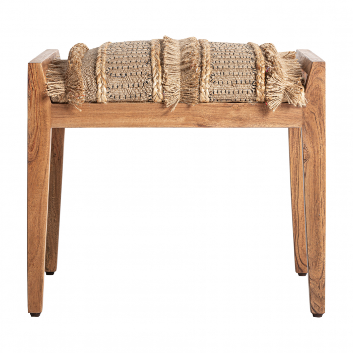Taburet boho mango bumbac iuta|Taburete confortabile [1]