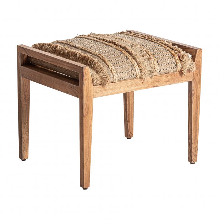 Taburet boho mango bumbac iuta|Taburete confortabile [2]