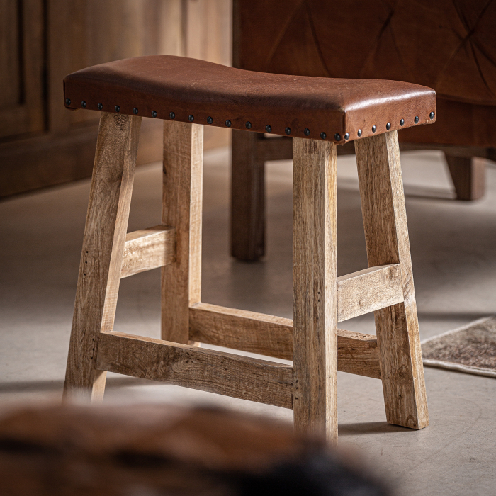 Taburet scandinav mango piele|Taburete moderne [5]