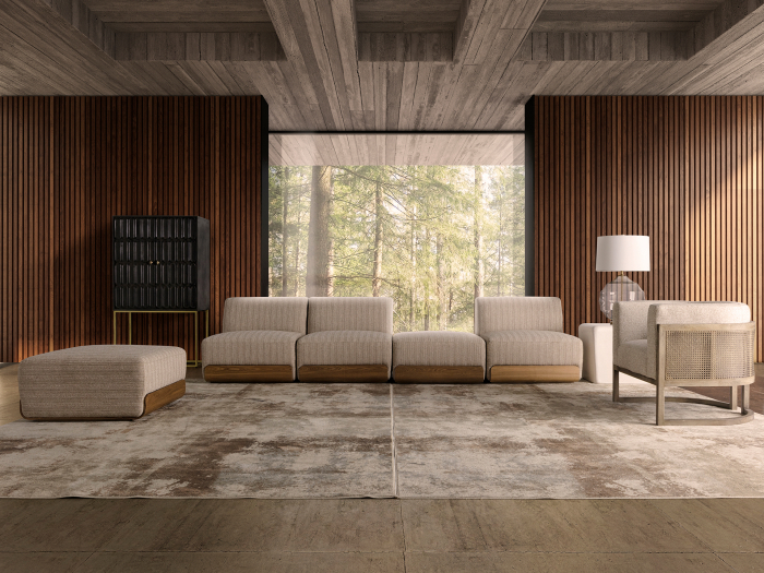 Taburet contemporan lemn crem|Taburete moderne [6]