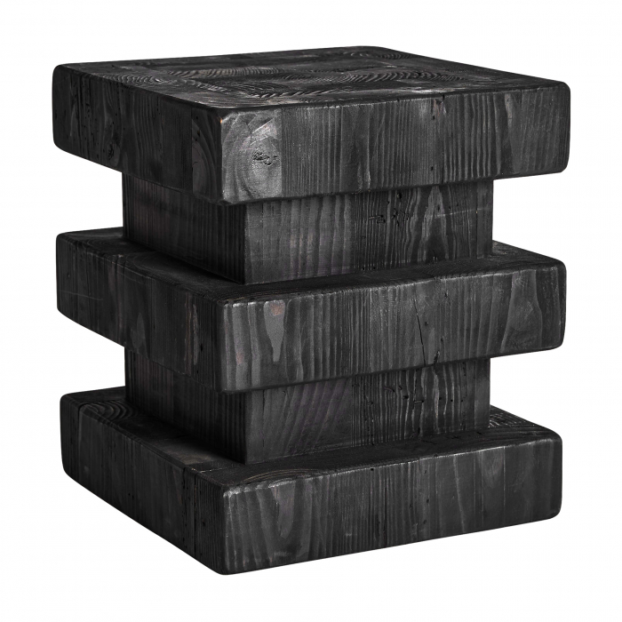 Taburet Art Deco lemn reciclat negru|Taburete eco-friendly [2]