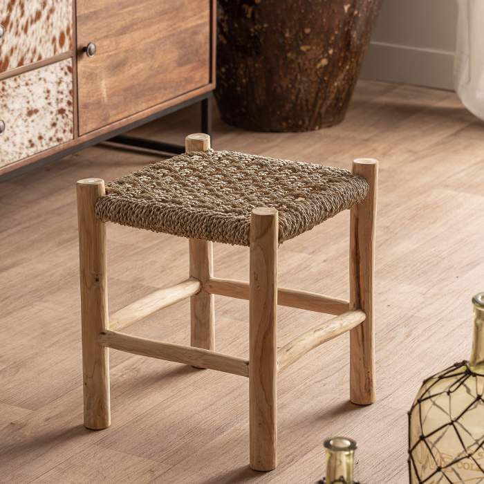 Taburet colonial lemn tec|Taburete versatile [6]