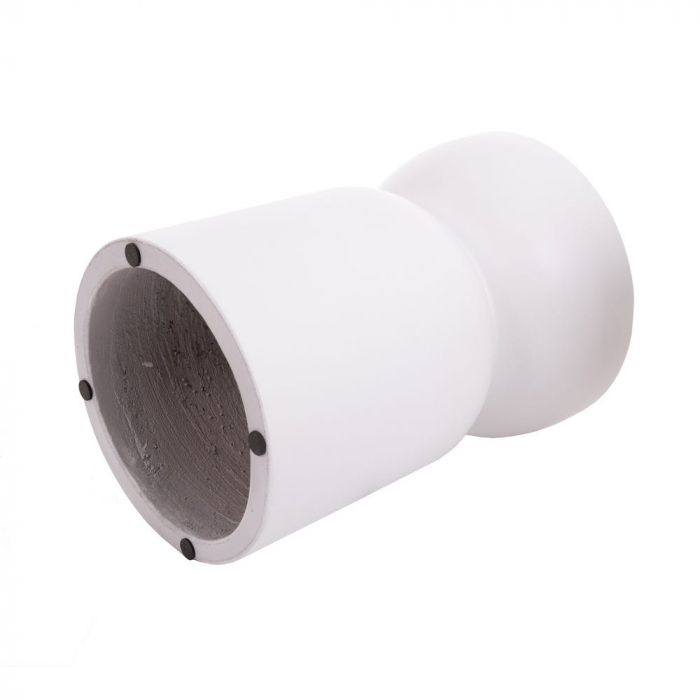 taburet Bacoli alb – ciment mat, formă rotundă, stil minimalist [3]