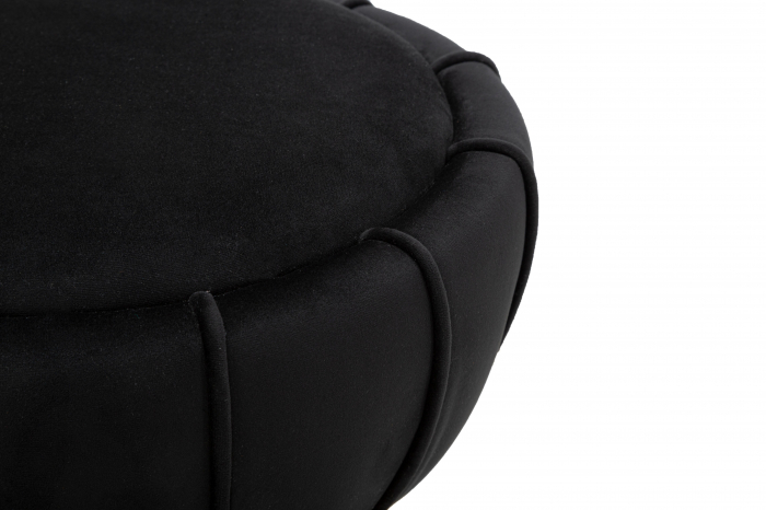 Taburet Floare, negru/auriu, catifea - creativdeco.ro [3]