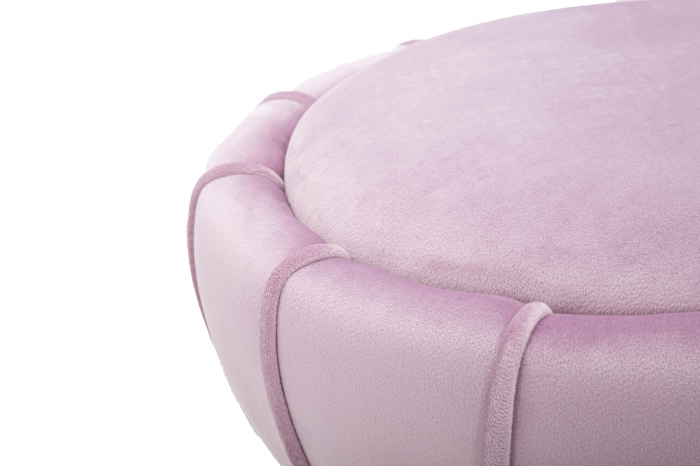 Taburet Floare, roz auriu, catifea - creativdeco.ro [4]