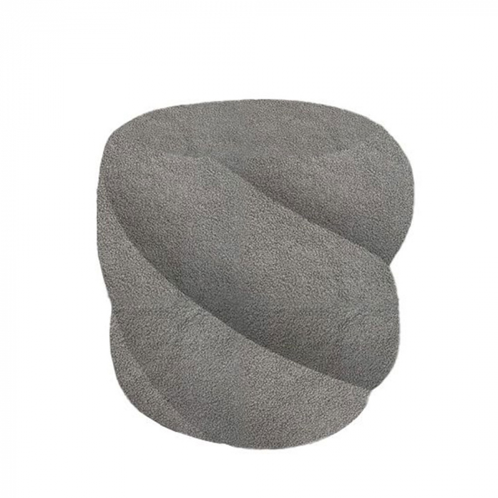 taburet textil gri deschis boucle Fluffi [1]