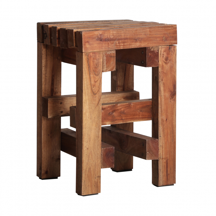 Taburet lemn mahogany etnic|Mobilier living premium [1]
