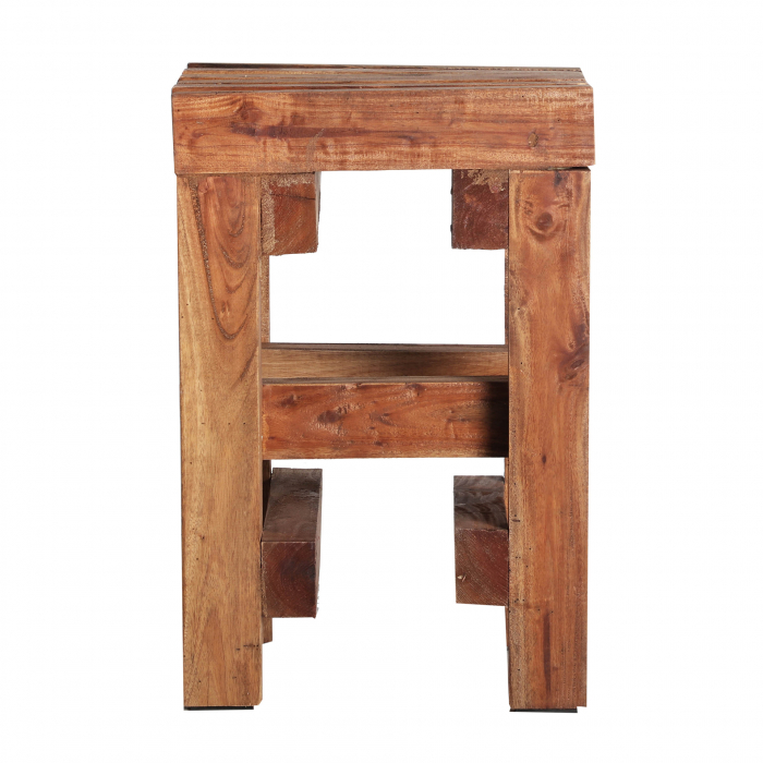 Taburet lemn mahogany etnic|Mobilier living premium [2]