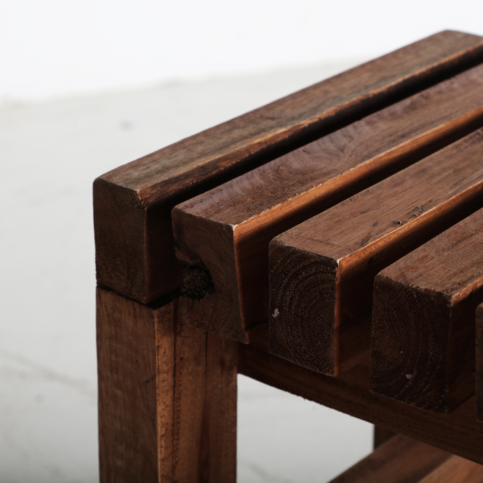 Taburet lemn mahogany etnic|Mobilier living premium [3]
