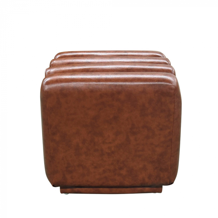 Taburet vintage maro cubic Toaster cu aspect piele [3]