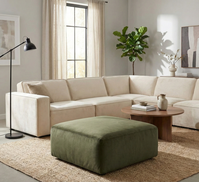 Taburet verde oliv Box din material rezistent la animale de companie [3]