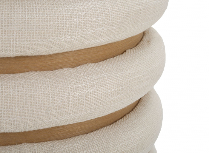 Taburet Puff cu depozitare Damasco, textil/lemn, bej/natural, Mauro Ferretti [3]