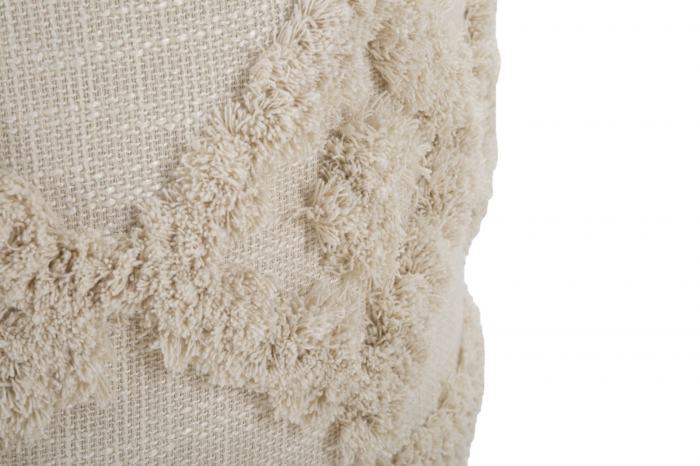 Taburet Puff Damasco, textil/lemn, bej/natural, Mauro Ferretti [3]