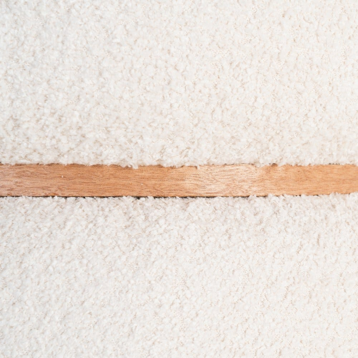 Taburet rotund tapițat cu stofă boucle și structură din MDF [6]