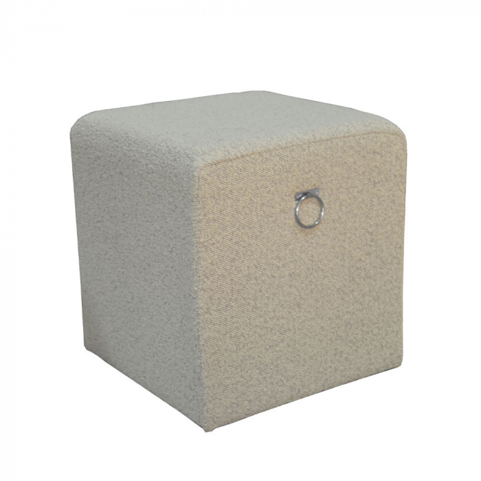 Taburet cubic bej argintiu Rich Stool [1]