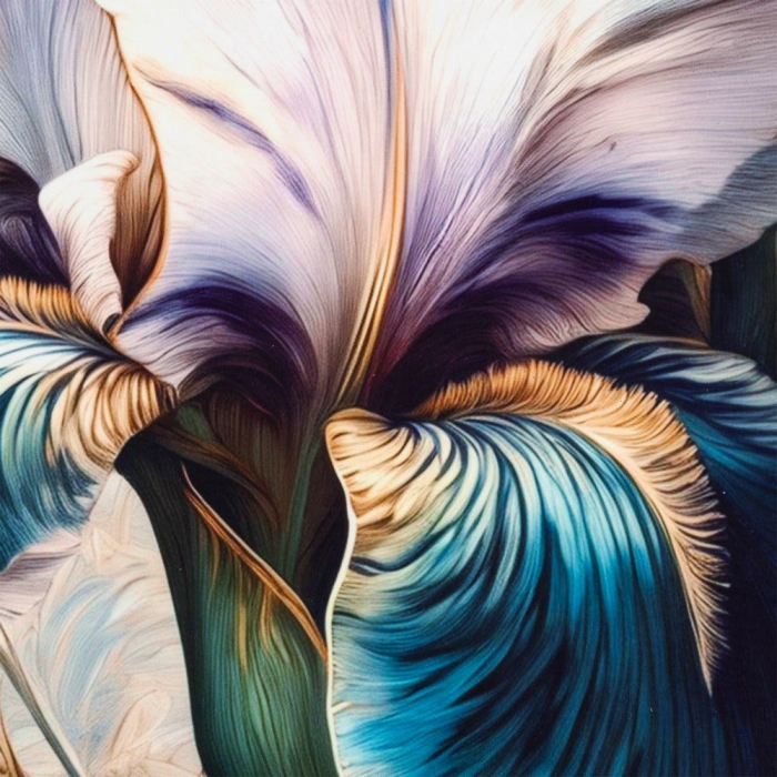 Tapiserie decorativă cu flori de iris [3]